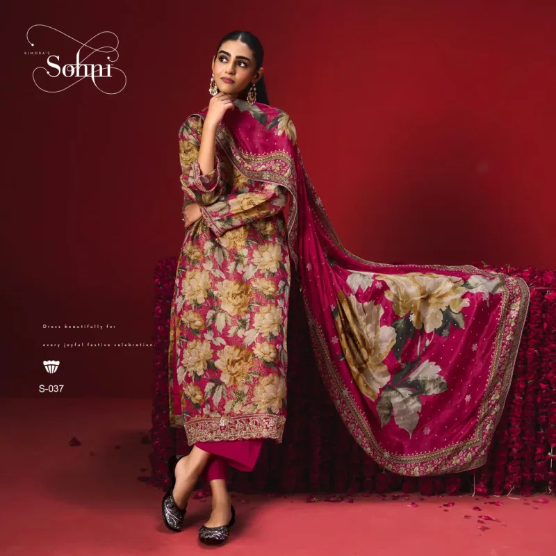 Gulaab By Kimora Sohni Kanjivaram Printed Salwar Suits